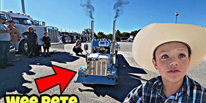 9 Year Old Future Truck Driver Shows Us The Smallest 1994 Peterbilt 379 Semi Truck