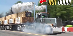 Semi Truck DESTROYS TURBO & catches FIRE (120,000lb LOAD)