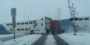 FedEx Truck Hit by Train in Utah