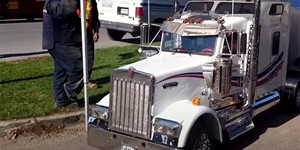 Mini Kenworth Truck On The Street