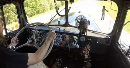 Shifting the 1950 Kenworth